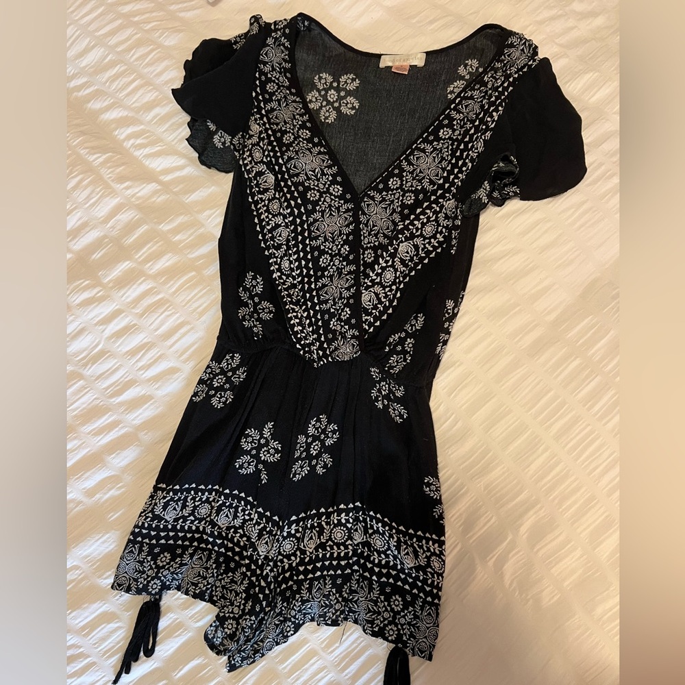 Black and white romper